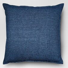 Oversized Quilted Solid Square Pillow Chambray - Threshold