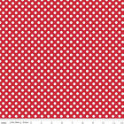 100% bawełna kołdra tkanina do szycia pół jardu (18") - małe kropki - biała na czerwonej