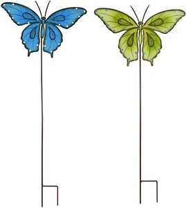 Metal Butterfly Garden Stakes Spring Decorative Yard Signs Outdoor Lawn Decor - Picture 1 of 23