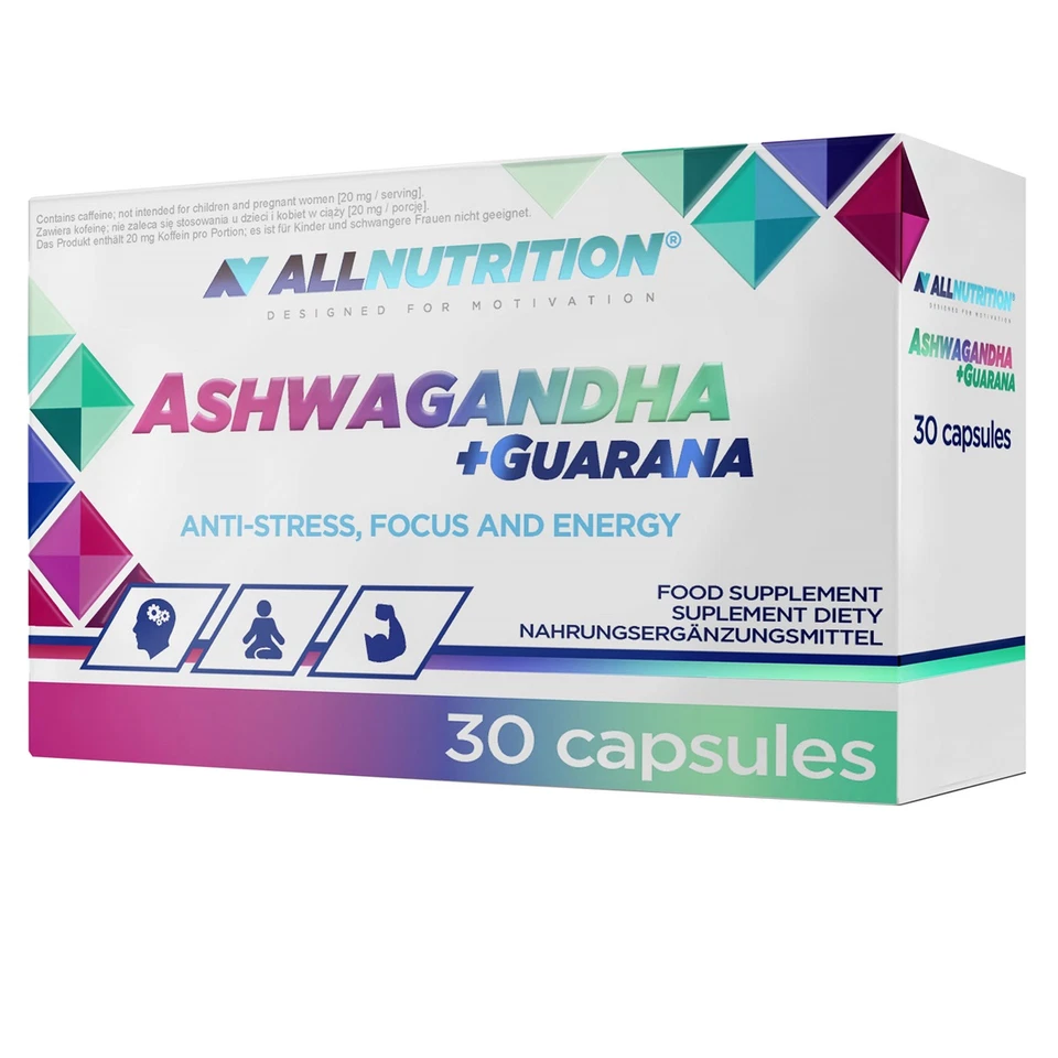 ALL NUTRITION® ASHWAGANDHA 300mg + GUARANA 30 Kapseln + BONUS - Bild 1 von 1