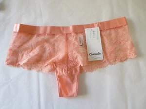 CHANTELLE EVERYDAY LACE HIPSTER PANTY #6724, SMALL, CORAL, NWT $24 - Picture 1 of 5