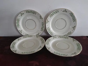 Gibson Everyday Holly Celebrations Set Of 4 Saucers Christmas - Picture 1 of 4