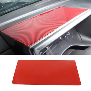 Red Carbon Fiber Central Dashboard Cover Panel Sticker For Hummer H2 2003-2007 - Picture 1 of 12