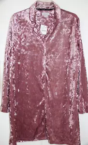 Nicole Miller New York Mauve Fusion Long Sleeve Button Up Night Shirt - Picture 1 of 9