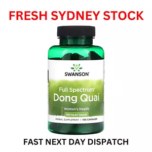 Swanson Dong Quai 530 mg 100 cápsulas espectro completo suplemento herbal salud para mujer - Imagen 1 de 4