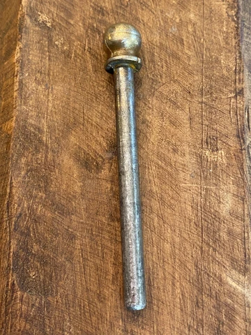 Antique Vintage Brass & Steel Cannon Ball Top Finial Door Hinge Pin Replacement Cover
