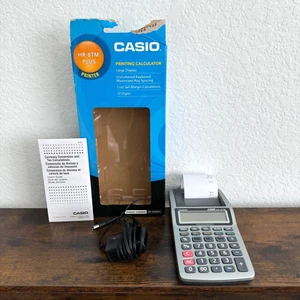 Casio HR-8TM Plus Portable Printing Calculator with Adapter Works! Very Clean - Picture 1 of 8
