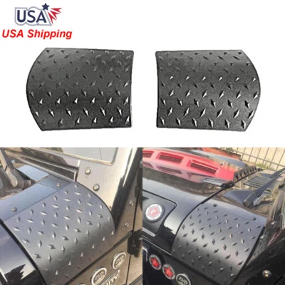 Par de armaduras de carrocería con cubierta lateral negra para Jeep Wrangler Unlimited 07-18 JK JKU Foto 1 de 4