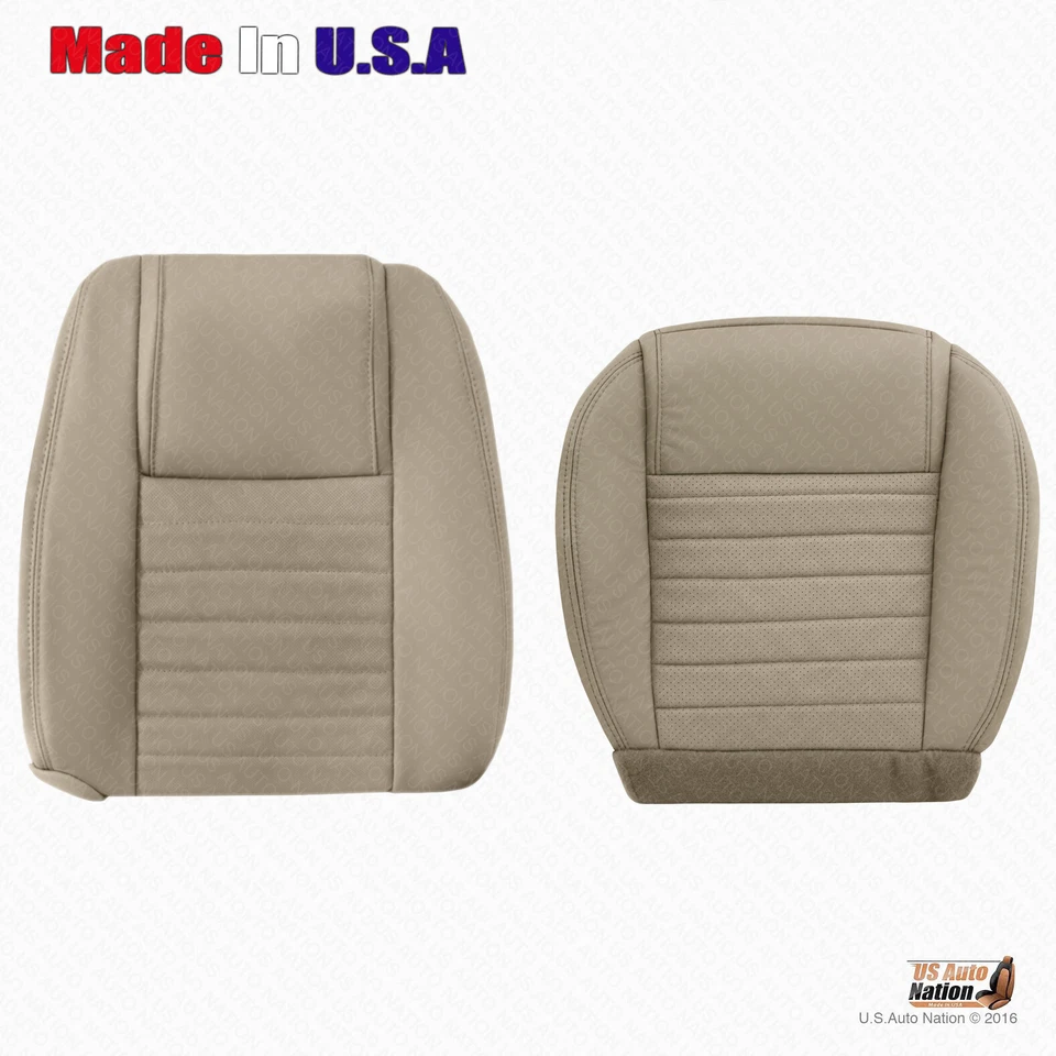Ford Mustang 2005 2006 2007 2008 2009 conductor parte inferior cubierta de asiento de cuero "TAN" Foto 1 de 4