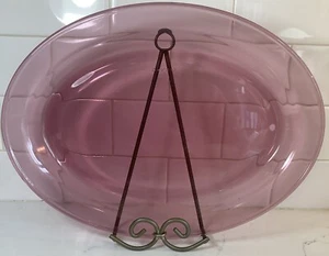 Corning Ware Vision Cranberry H-14" Oval Serving Platter. 10.25 in x 14 in - Picture 1 of 4