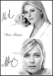 Imagen de lona de algodón autografiada de Maria Sharapova. Edición limitada (MS-208) x - Imagen 1 de 1