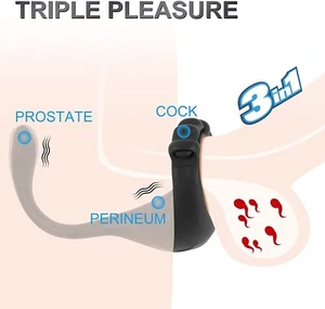 Electric Penis-Stretcher Enhancer Ball-Scrotum-Ring Delay-Ejaculation for Men - Picture 1 of 11