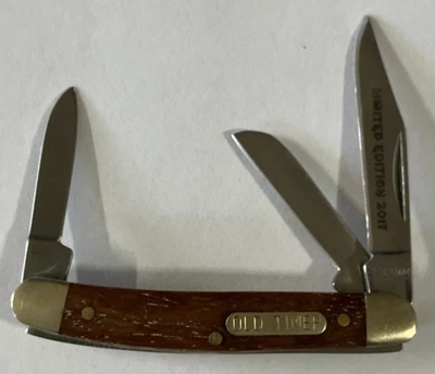 Cuchillo Schrade Old Timer 17-26 3 hojas edición limitada 2017.    (A Foto 1 de 2