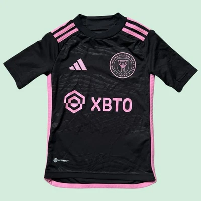 Kid's adidas Inter Miami CF Away Shirt 2023/24 Soccer Jersey Size 7-8 Years - Image 1 of 4