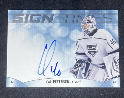 Cal Petersen 2023-24 SP Authentic Sign of the Times #SOTT-CP Kings On-Card Auto - Image 1 of 2