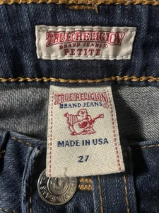 TRUE RELIGION JOEY JEANS GR 27 PETITE RARE MADE IN USA Neu mit Etikett - Bild 1 von 4