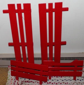 Childs Pull Wagon Red Wood Rails Set Railing Rack - Picture 1 of 7