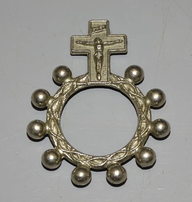 -ANCIEN DIZAINIER METAL ARGENTE Marqué ITALY COLLECTION RELIGION SCOUTISME  D - Photo 1/4