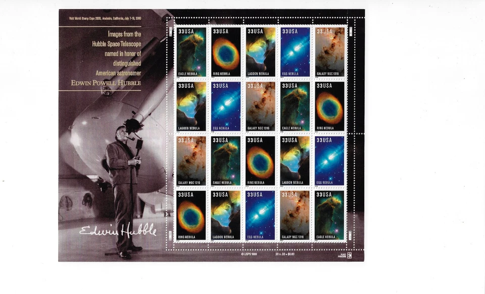 US Stamps  Sheets/Postage Sct #3388a Hubble Telescope MNH F-VF OG  FV$6.60 - Image 1 of 1