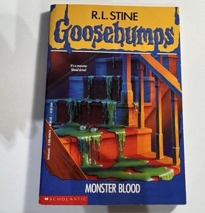 Goosebumps Monster Blood First Edition 1st Print Unnumbered Spine R L Stine 1992 - Imagen 1 de 4