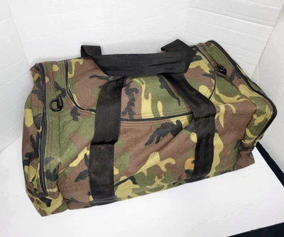 De Colección Camp Inn Bolso de Lona Camuflado Cierre con Cremallera 3 Bolsillos Camuflaje Hecho en EE. UU. Caza Gimnasio Foto 1 de 4