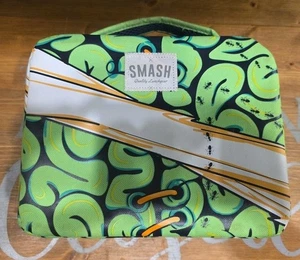 Smash Insulated Lunch Box, Sandwich/Snack Compartments, Container ~ Green Brains - Picture 1 of 9