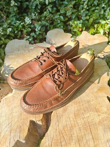 Russell Moccasin "Oneida" Moccasin Shoes 7.5 D  Brown - Picture 1 of 22