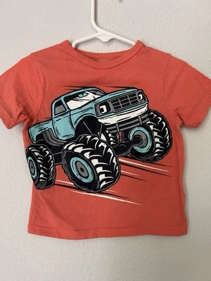 Camiseta The Children’s Place Monster Truck Manga Corta 18-24 Meses Foto 1 de 3