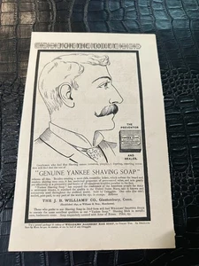 early 1900s MAGAZINE AD #A8-156 J B WILLIAMS SHAVING SOAP - Picture 1 of 1
