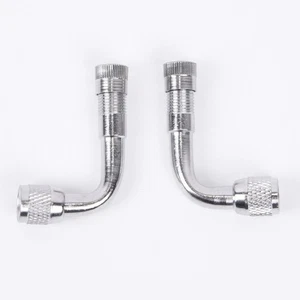2x 90°Angle Tyre Valve Extension Adaptor Motorcycle Car Bike Tire-Stem Extender - Picture 1 of 12
