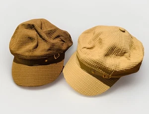 π§’ Hansua Jeans - 2x Unisex Newsboy / Gatsby Caps / Painter / Artist / Flat Hats - Picture 1 of 22