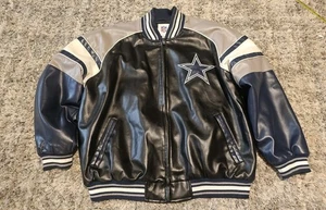 Giacca di pelle vintage Dallas Cowboys taglia XL di G-III abbigliamento usata - Foto 1 di 15