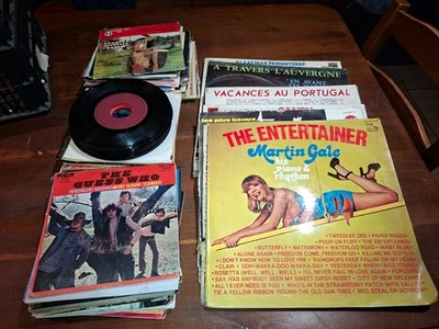 gros lot de disques vinyles en 45 tours et 33 tours tous styles de musiques - Photo 1/4