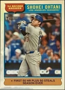 2025 Topps Heritage - Record Breakers Shohei Ohtani #1 refractor cromado - Imagen 1 de 2