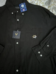Camisa de vestir negra Mizzou Missouri Tigers grande manga larga abotonada - Imagen 1 de 6