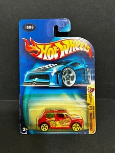 2003 Hot Wheels #96 Crazed Clowns 2/5 MORRIS MINI Red w/Yellow 5Dot Spoke Wheels - Picture 1 of 2