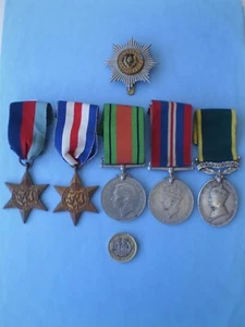 WW 2 British Campaign Medals & TEM to 4128756 Sjt. A. Brent Cheshire Regiment - Picture 1 of 10