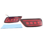 2x LED Rear Bumper Light DRL Brake Turn Signal Red For Subaru Forester 2019-2023