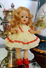 NASB Nancy Ann Storybook MUFFIE Dark Blonde Rare BKW Doll in Yellow Outfit (2438