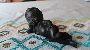 Arte de lava vintage de Joe Hawaii estatua de niña pin up 5,25" - Imagen 1 de 5