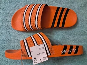 NIB Adidas Adilette Cincinnati Bengals style Slides; NWT; sz7Women's - Picture 1 of 10
