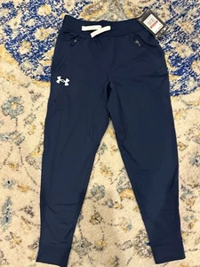 Under Armour Boys Dark Blue Jogger Athletic Pants Sz Youth XS New With Tags - Picture 1 of 3