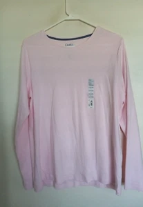 Croft & Barrow Shirt Womens L Large Pink  Sleeve  Top Blouse NEW - Picture 1 of 4
