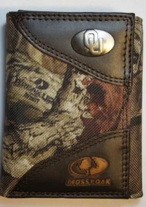 ZEP PRO Oklahoma Sooners MOSSY OAK Camo  Trifold Wallet Tin Gift Box - Picture 1 of 7