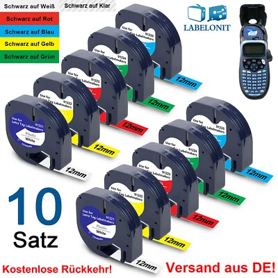 16951 91220 91221 white 12mm writing tape for Dymo letra tag tape LT-100T 100H XM - Image 1 of 4