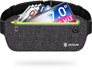 Akalas Ultra Slim Running Belt Waist Pack, No-Bounce Lightweight Fanny Pack UK - Picture 1 of 9