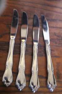 Lot of 4 Oneida Oneidacraft Deluxe Stainless Chateau Knives USA - Picture 1 of 7