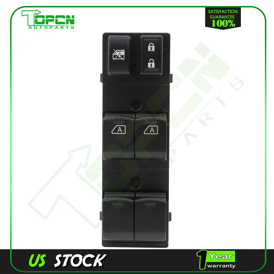 Interruptor de ventana eléctrica delantero izquierdo apto para Infiniti FX35 2009-2010 254011CA0B DWS382 Foto 1 de 4