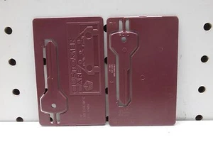 2 NOS Mopar Chrysler Emergency Use Credit Card Blank Key, Maroon, Free US Ship - Bild 1 von 1