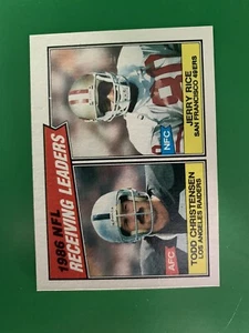 1987 Topps Todd Christensen/Jerry Rice LL Raiders/49ers #228 - Imagen 1 de 2
